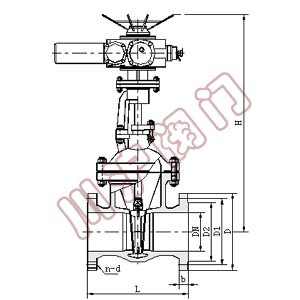 不銹鋼電動(dòng)閘閥 結(jié)構(gòu)圖