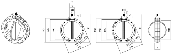 氣動(dòng)粉體調(diào)節(jié)蝶閥結(jié)構(gòu)圖