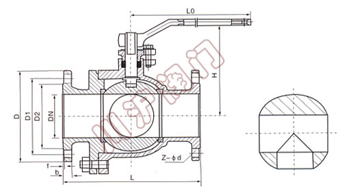 三通球閥 結(jié)構圖