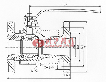 縮徑保溫球閥 結(jié)構圖