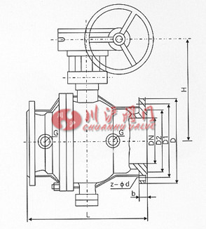 浮動(dòng)保溫球閥結(jié)構(gòu)圖