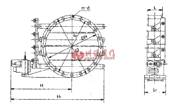 電動百葉蝶閥結(jié)構圖