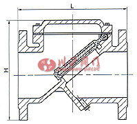 橡膠瓣止回閥 結(jié)構圖